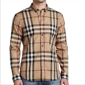 💃💥Sale💥💃Burberry Signature Plaid Gold and Black Shirt